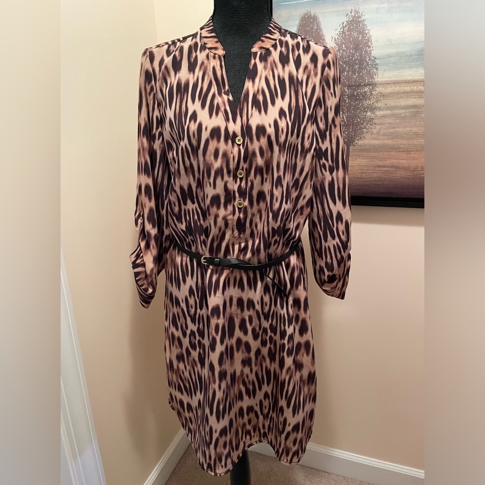 NWT Limited Leopard print shirt dress